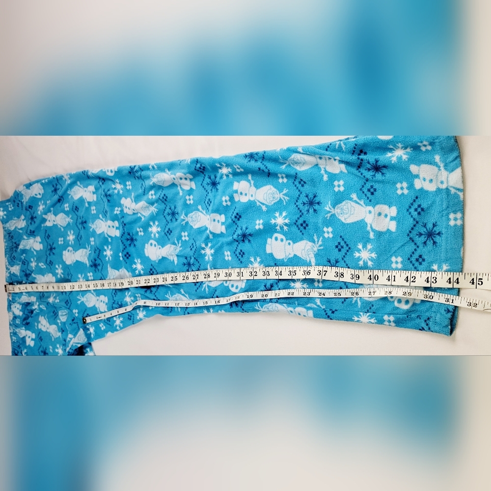 Disney Frozen Pajama PJ 2 Piece Set Womens Size XL Knit Top Fleece Pants - Picture 11 of 12